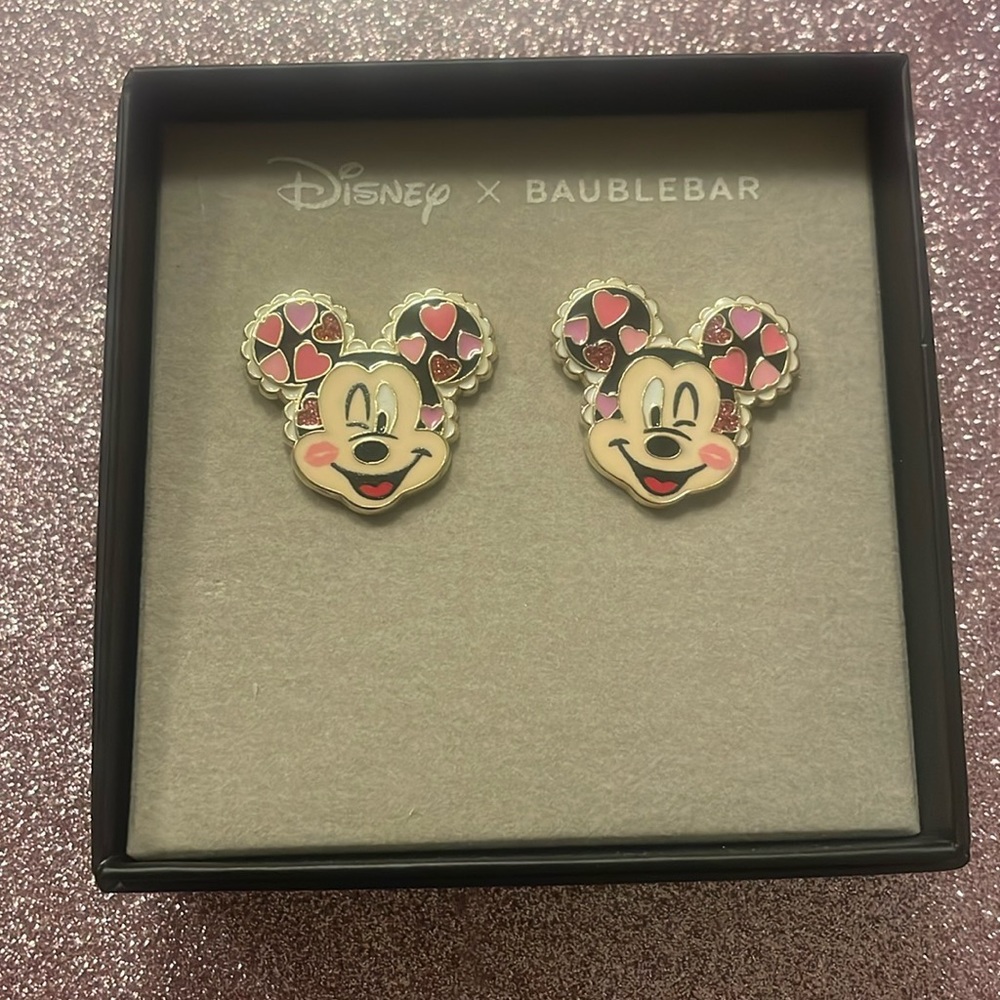 Mickey Mouse Vday Baublebar Earrings - Picture 1 of 2